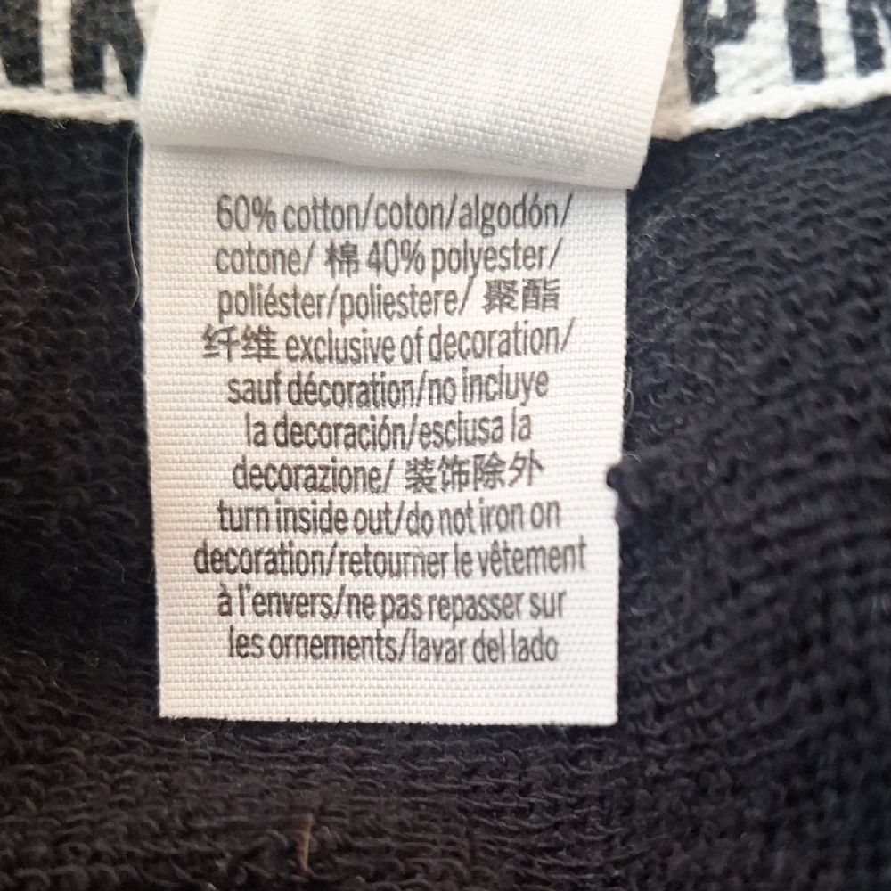 PINK Victoria's Secret Black Sweatshirt with White Logo - Picture 5 of 6